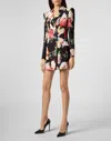 Philipp Plein Blazer Dress Delphina Painted Flowers In Multi
