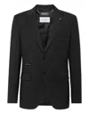 Philipp Plein Crystal Skull Single-breasted Blazer In Black