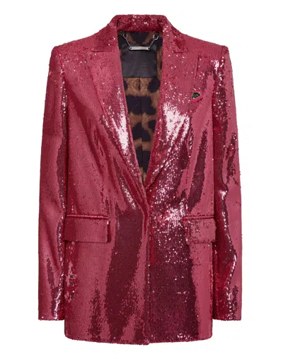 Philipp Plein Blazer Jacket Paillettes In Multi