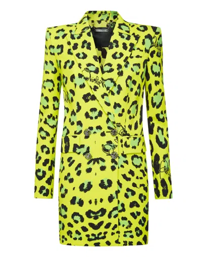 Philipp Plein Blazer Leopard In Multi