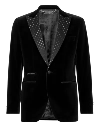 Philipp Plein Blazer Lord Fit Crystals In Multi