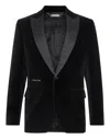 Philipp Plein Elegant Velvet-effect Blazer In Black
