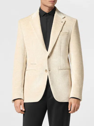 Philipp Plein Blazer Men Color Beige In Neutral