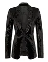 Philipp Plein Sequin Embellished Blazer In Black