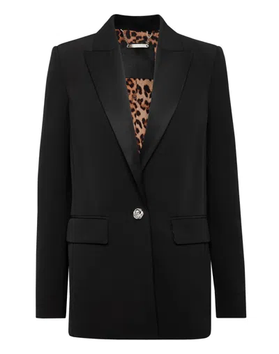 Philipp Plein Blazer Tiger In Black
