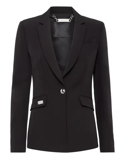 Philipp Plein Blazer "wild Dream" Signature In Black