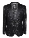 Philipp Plein Sequinned Single-breasted Blazer In Black