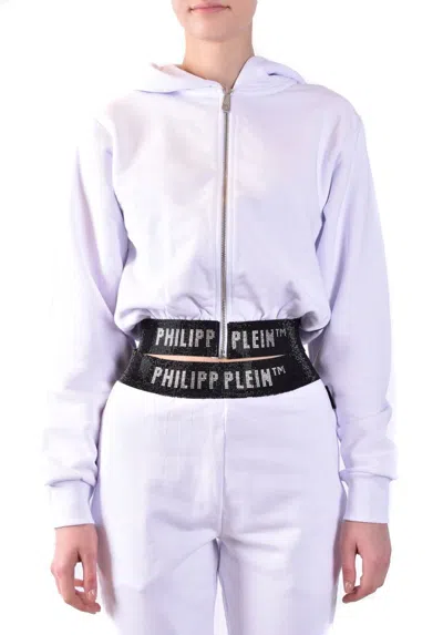 Philipp Plein Elastic Waistband Hooded Blazers In White