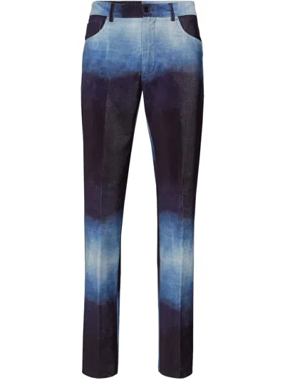 Philipp Plein Bleached Trousers In Blau