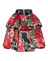 Philipp Plein Blossom Floral-print Skirt In Multi