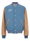 Philipp Plein Blue Bomber Jacket In Multi