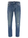 Philipp Plein Distressed Denim Trousers With Pockets And Loops