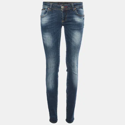 Pre-owned Philipp Plein Blue Denim Slim Fit Jeans M/waist 29"