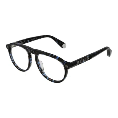 Philipp Plein Blue Men Glasses Frame In Black