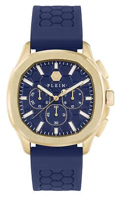 Pre-owned Philipp Plein Blue Mens Chronograph Watch $keleton $pectre Pwsaa0323