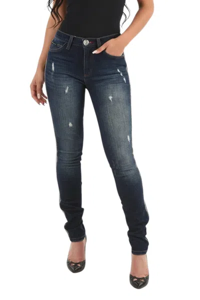 Philipp Plein Blue Skinny High Rise Jeans