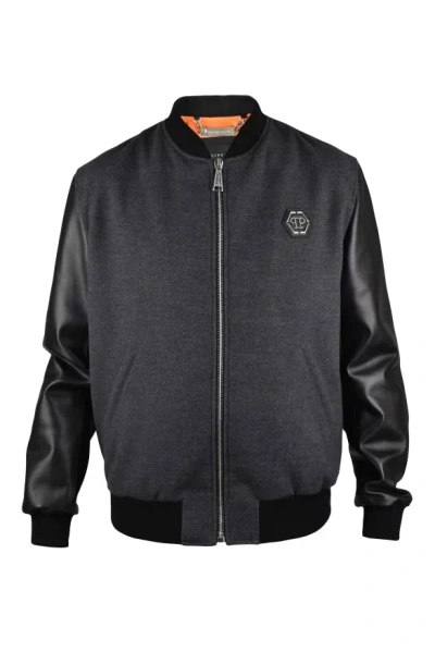 Philipp Plein Bomber Jacket In Black