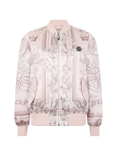 Philipp Plein Bomber Jacket In Neutral