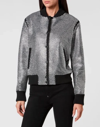 Philipp Plein Bomber Women In Gray