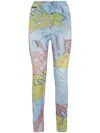 Philipp Plein Bombing Graffiti-print Skinny Jeans In Blue
