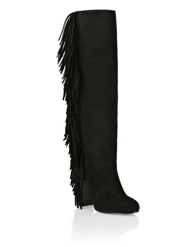 Philipp Plein Boots High Heels High Signature Women In Black