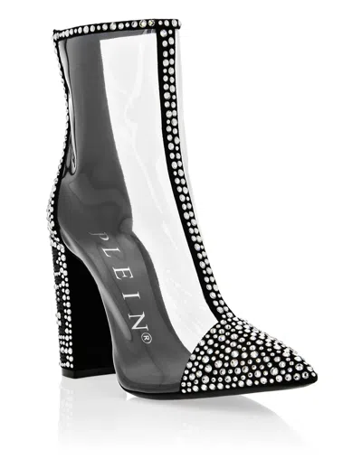 Philipp Plein Boots High Heels Mid Crystal In Multi
