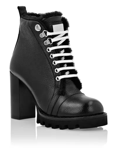 Philipp Plein Boots Lo-heels Mid Stars In Black