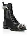 Philipp Plein Boots Low Flat Studs In Black