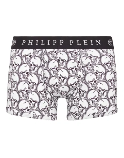 Philipp Plein Boxer Briefs Skull In White
