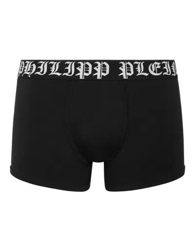 Philipp Plein Skull&bones Logo-waistband Briefs In Black