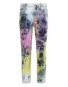 Philipp Plein Boyfriend Fit Bleached Tie-dye Jeans In Multi