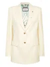 Philipp Plein Boyfriend Fit Blazer In White