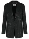 Philipp Plein Sequin Embellished Boyfriend Fit Blazer In Black