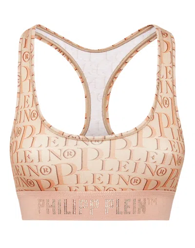Philipp Plein Bra Stones All Over Pp In Multi