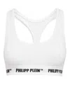 Philipp Plein Logo Band Sports Bra In White