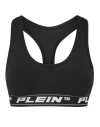 Philipp Plein Logo-underband Sports Bralette In Black