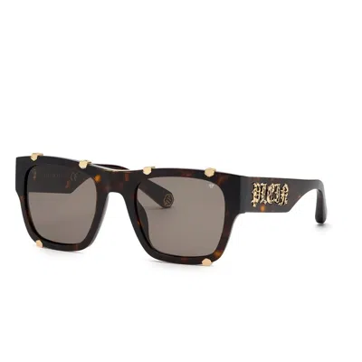 PHILIPP PLEIN BROWN ACETATE SUNGLASSES