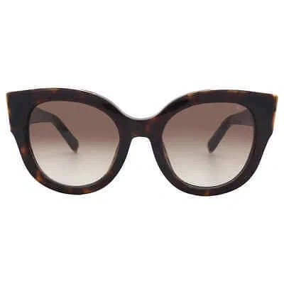 Pre-owned Philipp Plein Brown Gradient Cat Eye Ladies Sunglasses Spp026s 0722 53
