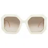 Philipp Plein Brown Gradient Geometric Ladies Sunglasses Spp067 09zq 54 In Multi