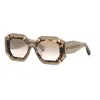 Philipp Plein Brown Gradient Geometric Ladies Sunglasses Spp098v G61g 53