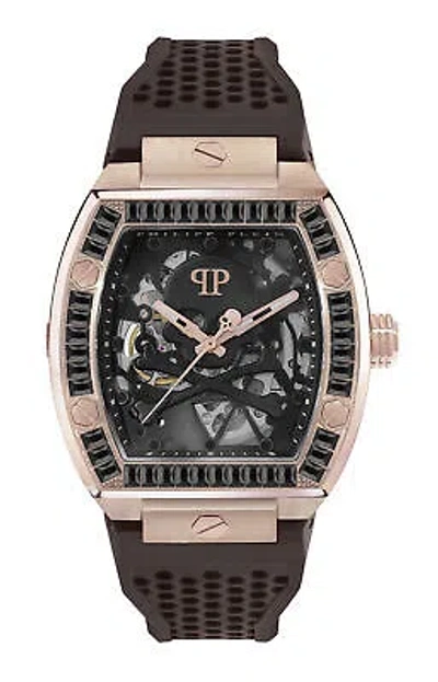 Pre-owned Philipp Plein Brown Mens Analogue Watch The $keleton Pwbaa1723