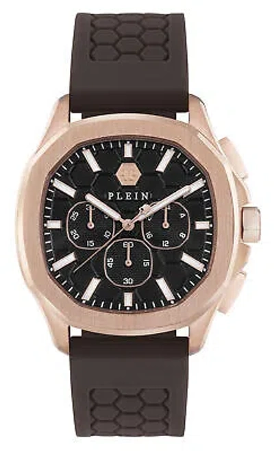 Pre-owned Philipp Plein Brown Mens Chronograph Watch $keleton $pectre Pwsaa0523