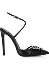 Philipp Plein Buckle-embellished Ankle-strap Pumps In Black