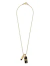 Philipp Plein Bullet-pendant Chain Necklace In Gold