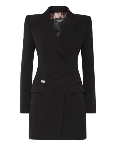 Philipp Plein Cady Blazer Dress In Black