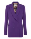 Philipp Plein Cady Double-breast Blazer In Purple