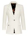 Philipp Plein Cady Blazer Short-sleeved Skull Strass In White