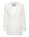 Philipp Plein Cady Single-breasted Peaked Blazer In White