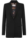 Philipp Plein Cady Boxy Single-breasted Blazer In Black