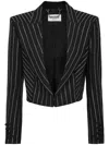 Philipp Plein Cady Crystal-embellished Cropped Blazer In Black